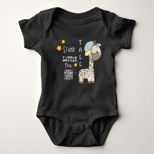 Custom Cartoon Baby Giraffe Baby Bodysuit (Voorkant)