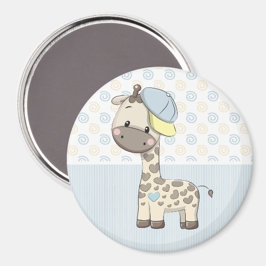 Custom Cartoon Baby Giraffe Magnet (Voorkant / Achterkant)