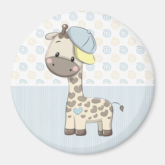 Custom Cartoon Baby Giraffe Magnet (Voorkant)