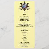 Custom Cartoon Sailor Nautical Ship Wheel  Menu (Voorkant)