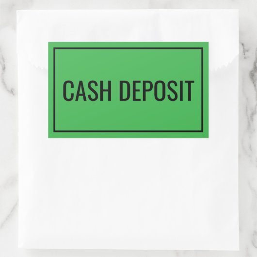 Custom Cash Deposit Text Sticker for Banking Use (Tas)