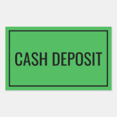 Custom Cash Deposit Text Sticker for Banking Use (Voorkant)