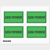 Custom Cash Payment Text Sticker for Banking Use (Vel)