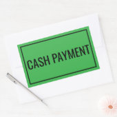 Custom Cash Payment Text Sticker for Banking Use (Envelop)