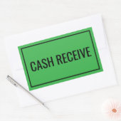 Custom Cash Received Text Sticker for Banking Use (Envelop)