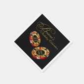 CUSTOM Casino Style Party VRAAG ME 4 NAMEN IN CHIP Servet (Hoek)