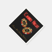 CUSTOM Casino Style Party VRAAG ME 4 NAMEN IN CHIP Servetten (Hoek)
