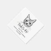 Custom Cat Cocktail Napkins Wedding Servet (Hoek)