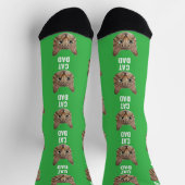 Custom Cat Dad Sokken Cat Face Sokken Cat Lover Gi (Top)