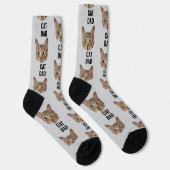 Custom Cat Dad Sokken Cat Face Sokken Cat Lover Gi (Rechts)