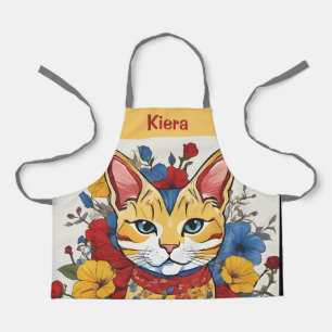 Custom Cat Floral Schort Gepersonaliseerde Meisjes