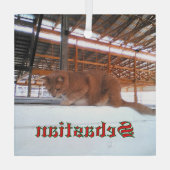 Custom Cat Glass Ornament (Achterkant)