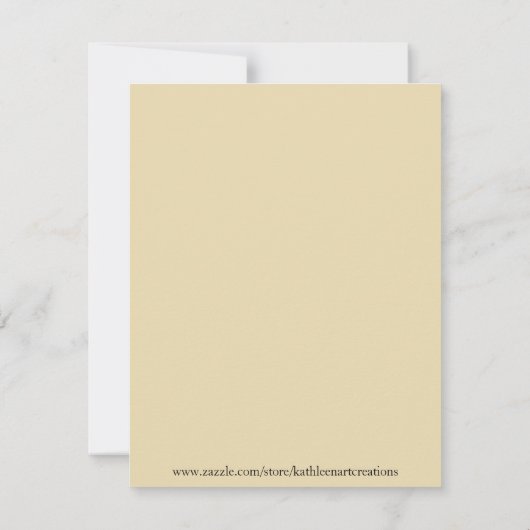 Custom Cat Het spelen van een Gitaar Happy Birthda Bedankkaart (Achterkant)