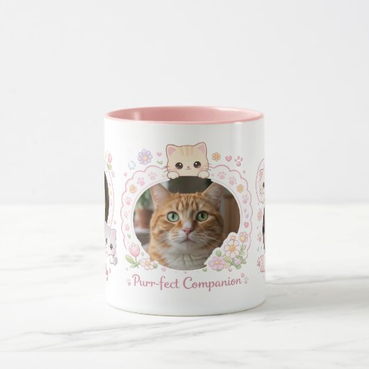 Custom Cat Lover Mug with 3 Photos | Personalized Mok (Midden)