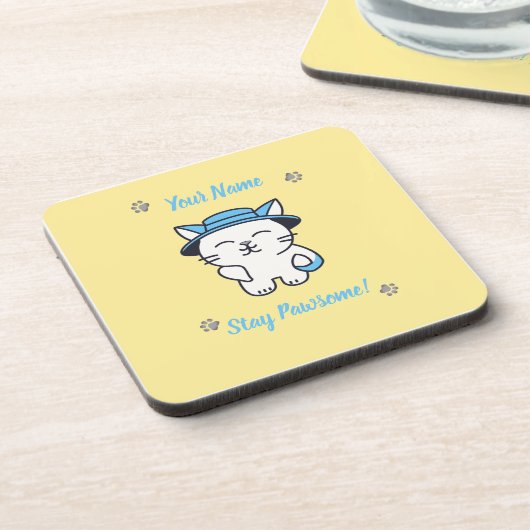 Custom Cat Lover Onderzetter - Schattige & geperso (Linkerzijde)