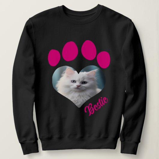 Custom Cat Lover Sweatshirt – Custom Photo (Design voorkant)