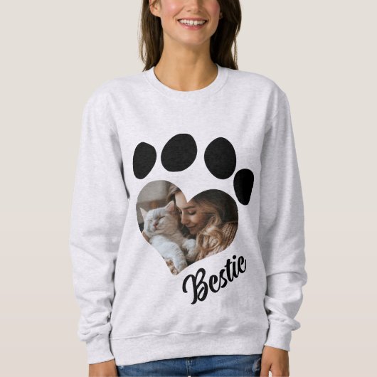 Custom Cat Lover Sweatshirt – Voeg uw foto toe (Voorkant)