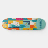 Custom Cat Lover Unieke Cat-Theme Persoonlijk Skateboard (Horizontaal)