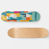 Custom Cat Lover Unieke Cat-Theme Persoonlijk Skateboard (Horizontaal)