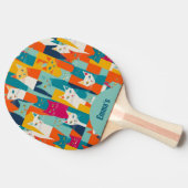 Custom Cat Lover Unieke Cat-Theme Tafeltennisbatje (Zijkant)