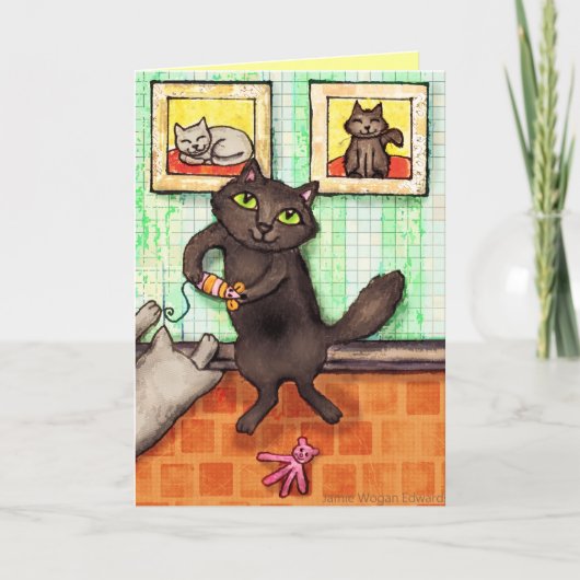 Custom Cat Lover's Vriendschap / Bedankt Card (Voorkant)