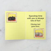 Custom Cat Lover's Vriendschap / Bedankt Card (Binnen)