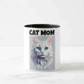 Custom Cat Mom Mok - Purrfect Moederdag Gift (Midden)