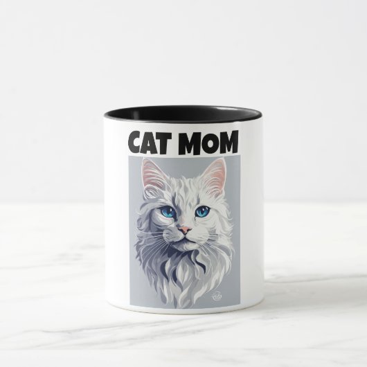 Custom Cat Mom Mok - Purrfect Moederdag Gift (Midden)