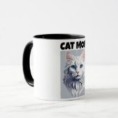 Custom Cat Mom Mok - Purrfect Moederdag Gift (Voorkant links)