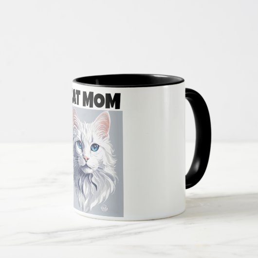 Custom Cat Mom Mok - Purrfect Moederdag Gift (Voorkant rechts)
