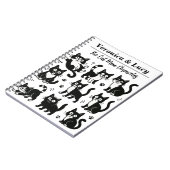 Custom Cat Mom Notebook – Funny Black & White Cat Notitieboek (Linkerzijde)