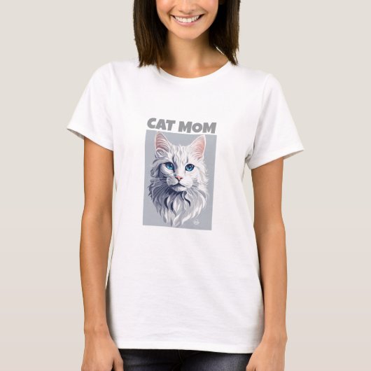 Custom Cat Mom Shirt - Purrfect Moederdag Gift (Voorkant)
