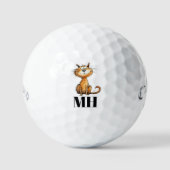 Custom Cat Monogrammed Golfballen (Voorkant)