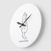 Custom Cat Name Wall Clock Grote Klok (Hoek)