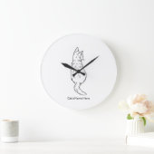 Custom Cat Name Wall Clock Grote Klok (Huis)