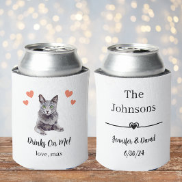 Custom Cat Pet Wedding Koelbox Blikjeskoeler