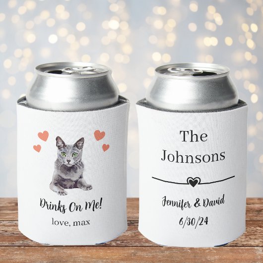 Custom Cat Pet Wedding Koelbox Blikjeskoeler