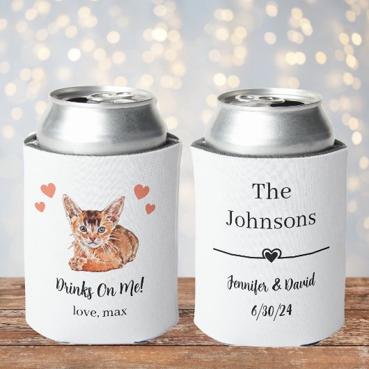 Custom Cat Pet Wedding Koelbox Blikjeskoeler