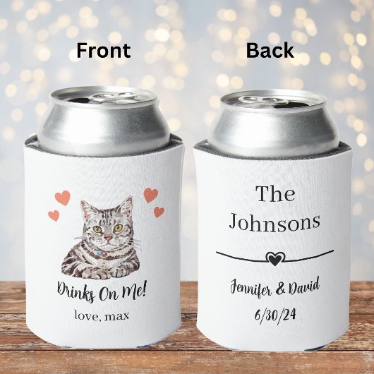 Custom Cat Pet Wedding Koelbox Blikjeskoeler