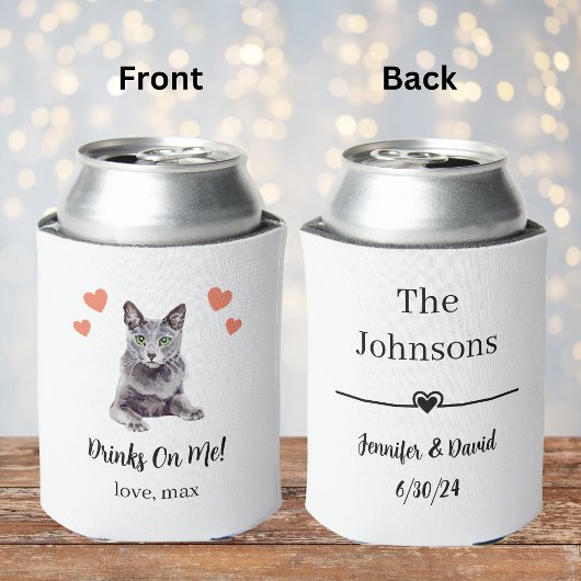Custom Cat Pet Wedding Koelbox Blikjeskoeler
