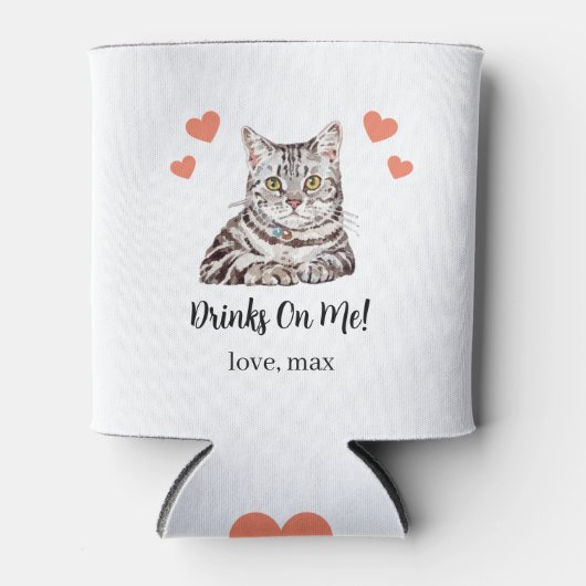 Custom Cat Pet Wedding Koelbox Blikjeskoeler (Voorkant)