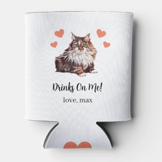 Custom Cat Pet Wedding Koelbox Blikjeskoeler (Voorkant)