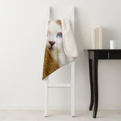 Custom Cat Photo Blanket with Pet's Name Sherpa Deken (In situ)