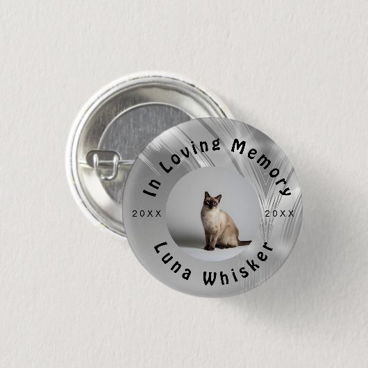 Custom Cat Photo Circle Frame Design Ronde Button 3,2 Cm (Voorkant /achterkant)