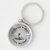 Custom Cat Photo Circle Frame Design Sleutelhanger (Voorkant)