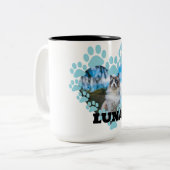 Custom Cat Photo Coffee Mok met naam (Voorkant links)