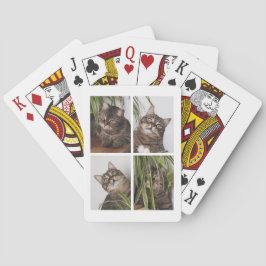Custom Cat Photo Collage Pokerkaarten