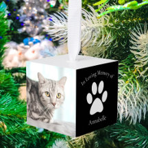 Custom Cat Photo Memorial Pet Christmas