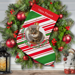 Custom Cat Photo Stocking Spint liefdesdutjes Grote Kerstsok