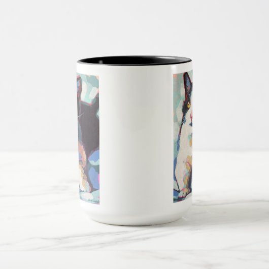 Custom Cat Portrait Painting - Forever Loved Pet Mok (Midden)